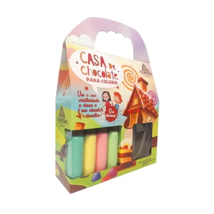Casa de chocolate para colorir 300g