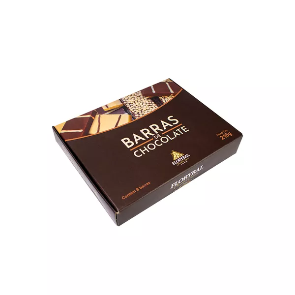 dee16b67ee0e1d3f8ea0e91652cd761f Caixa de Barras Chocolates 216g - Imagem 1